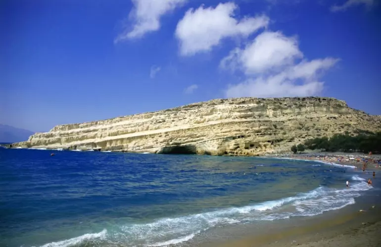 Matala beach crete, greece