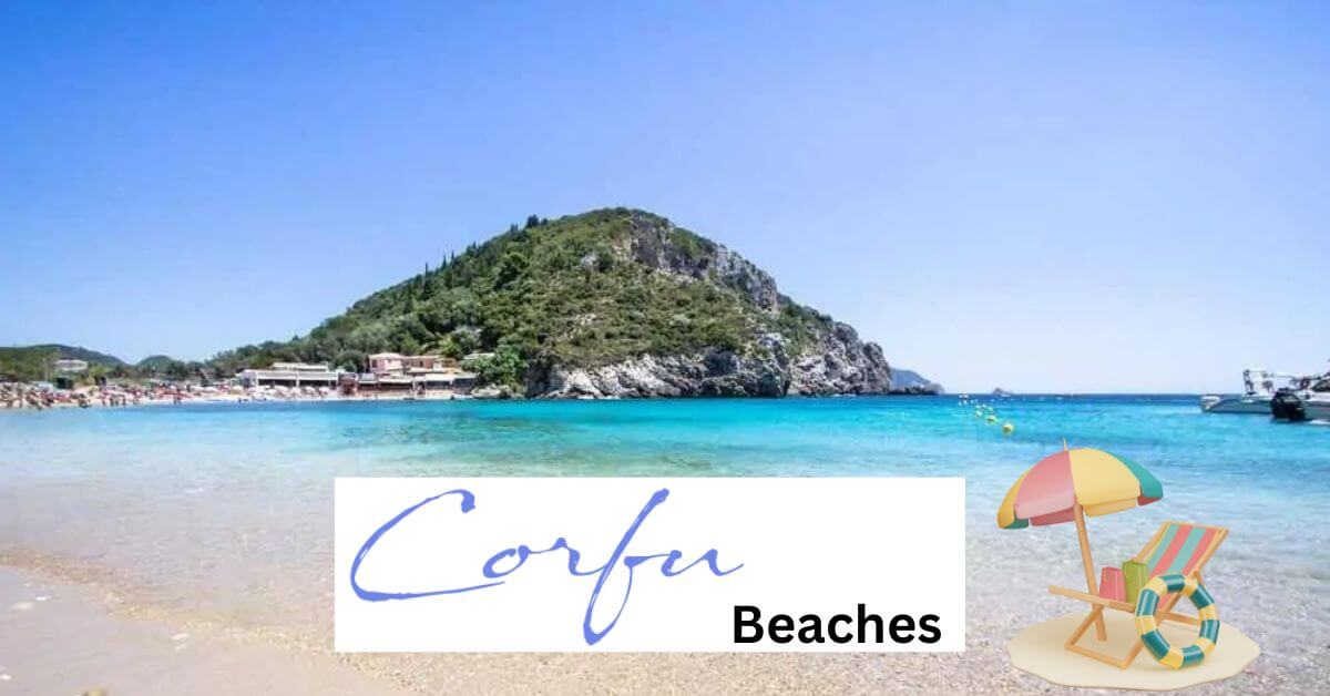 Best Beaches in Corfu Map, Greece